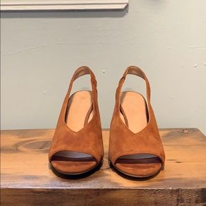 Madewell velvet sling backs